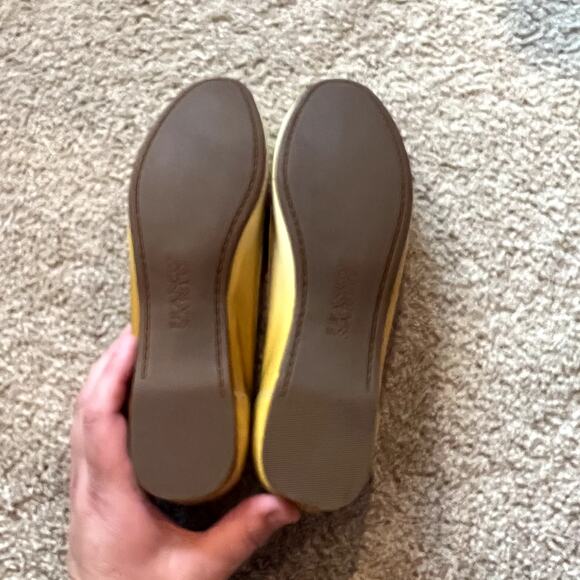 Franco Sarto Keen Yellow Ombre Leather Loafers Women's Size 7.5 Easy On & Off - Picture 9 of 11
